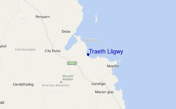 carte de localisation de Traeth Lligwy