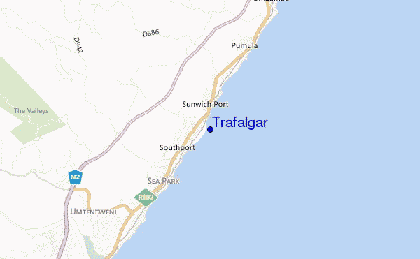 carte de localisation de Trafalgar