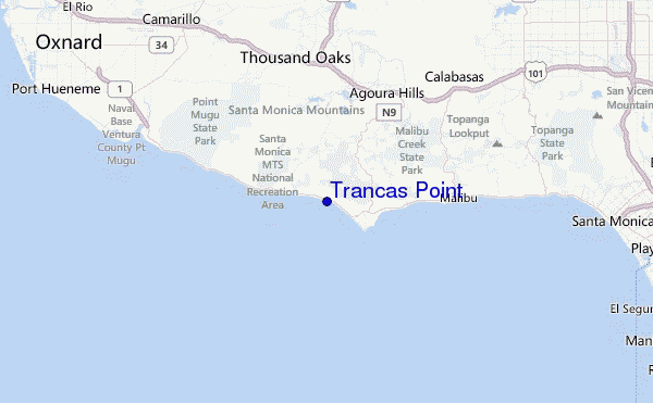 Trancas Point Location Map