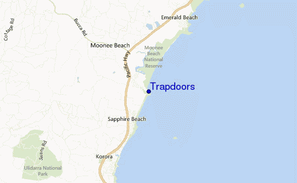 carte de localisation de Trapdoors