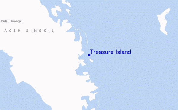carte de localisation de Treasure Island
