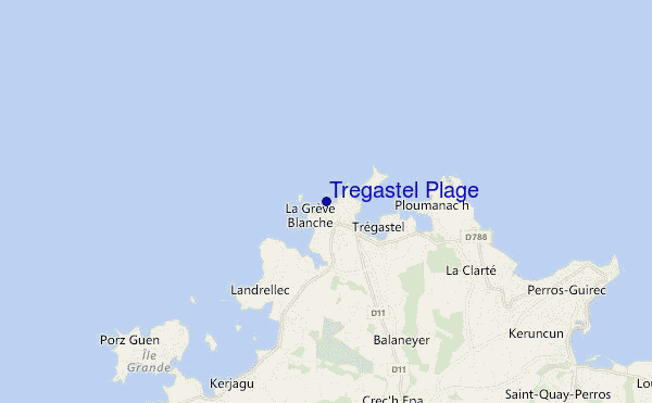 carte de localisation de Tregastel Plage