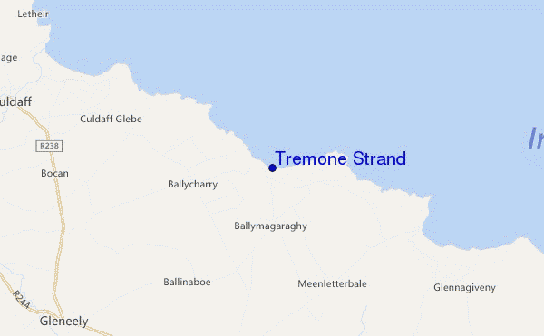 carte de localisation de Tremone Strand