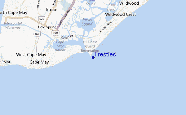carte de localisation de Trestles