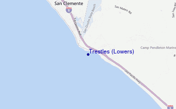 carte de localisation de Trestles (Lowers)