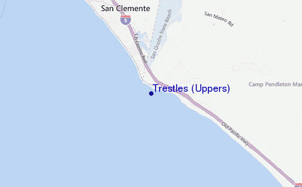 carte de localisation de Trestles (Uppers)