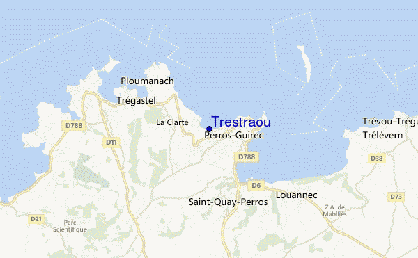 carte de localisation de Trestraou