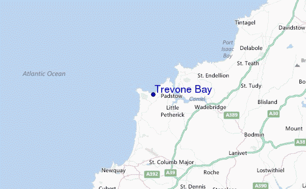 Trevone Bay Location Map