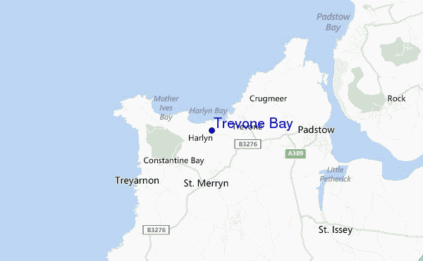 carte de localisation de Trevone Bay