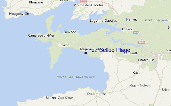 Trez Bellec Plage Location Map