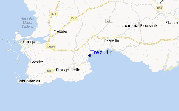 carte de localisation de Trez Hir