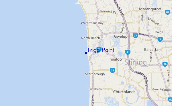 carte de localisation de Trigg Point
