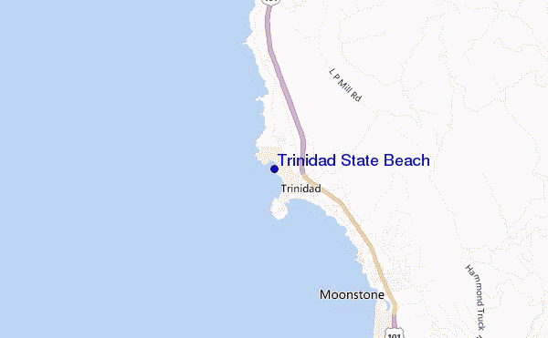 carte de localisation de Trinidad State Beach