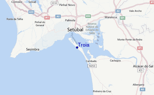 Troia Location Map