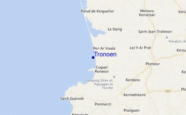 carte de localisation de Tronoen