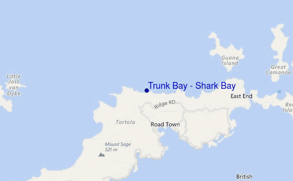 carte de localisation de Trunk Bay - Shark Bay