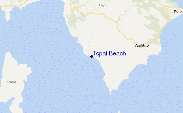 carte de localisation de Tspai Beach