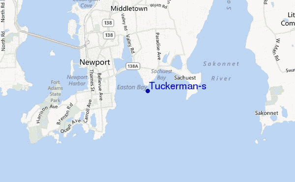 carte de localisation de Tuckerman's