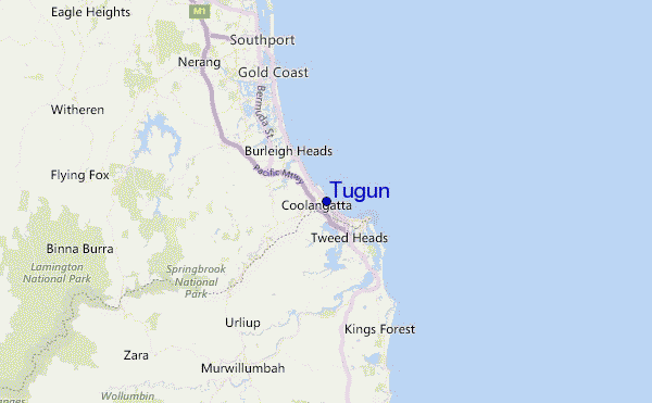 Tugun Location Map