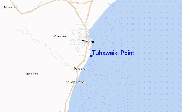 Tuhawaiki Point Location Map