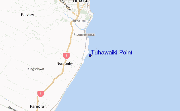carte de localisation de Tuhawaiki Point
