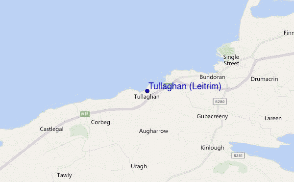 carte de localisation de Tullaghan (Leitrim)