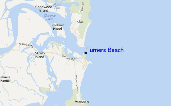 carte de localisation de Turners Beach