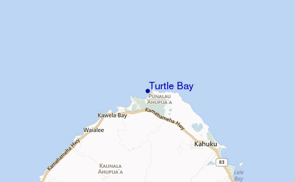 carte de localisation de Turtle Bay