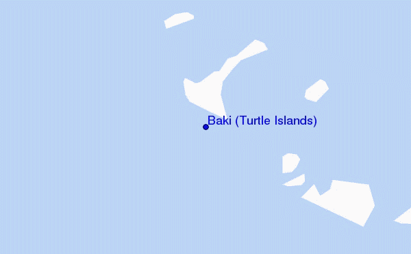carte de localisation de Baki (Turtle Islands)