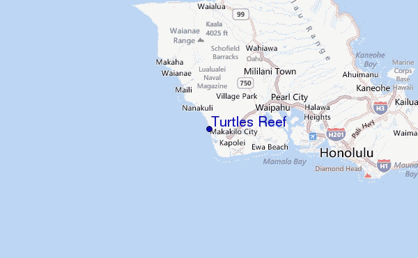 Turtles Reef Location Map