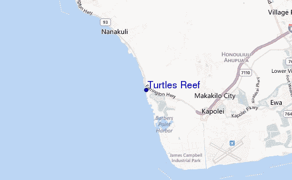carte de localisation de Turtles Reef