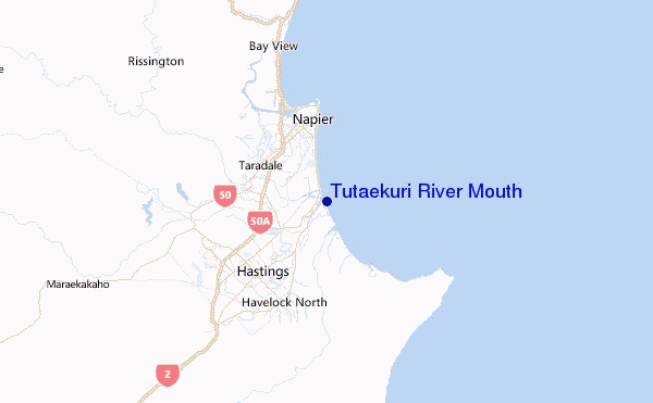 Tutaekuri River Mouth Location Map