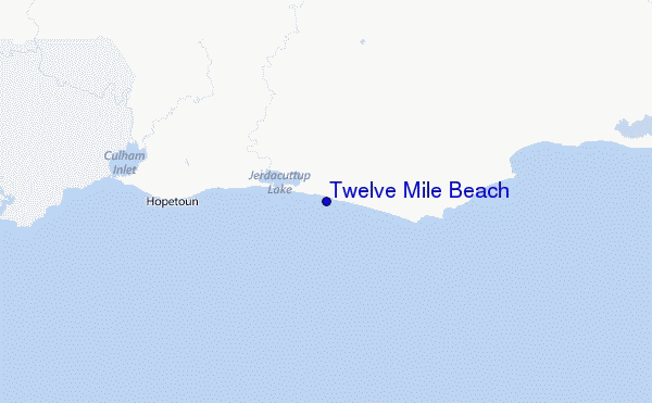 Twelve Mile Beach Location Map