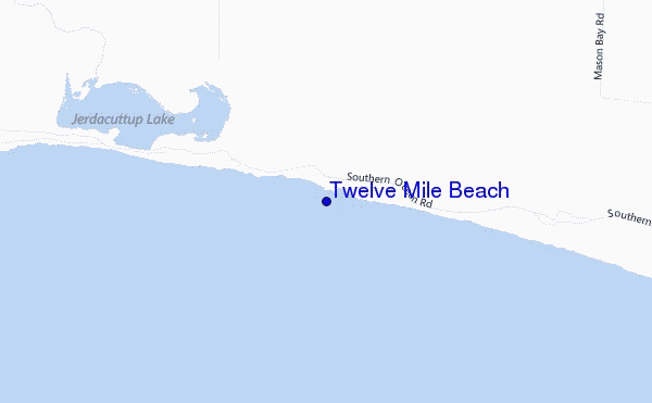 carte de localisation de Twelve Mile Beach
