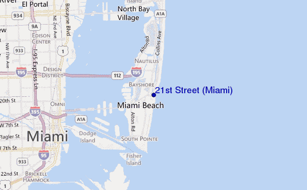carte de localisation de 21st Street (Miami)