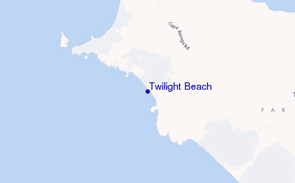 carte de localisation de Twilight Beach