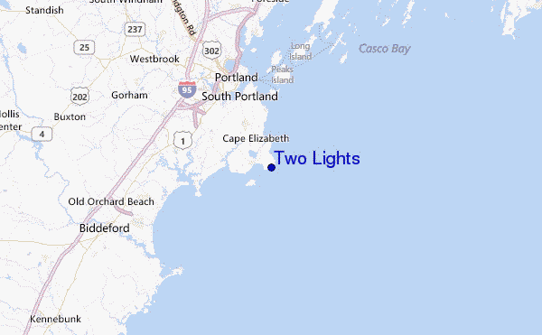 Two Lights Location Map