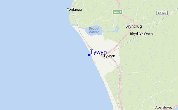 carte de localisation de Tywyn