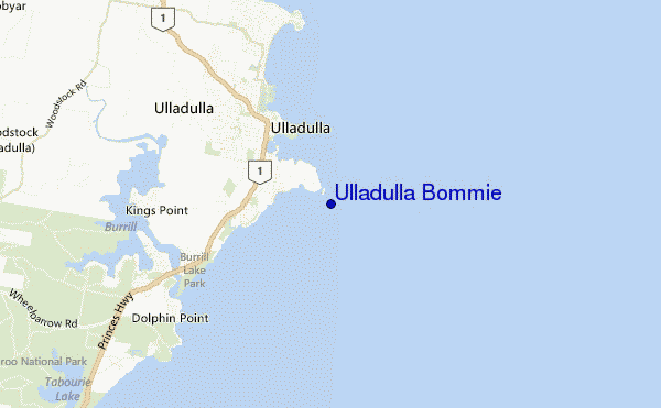 carte de localisation de Ulladulla Bommie