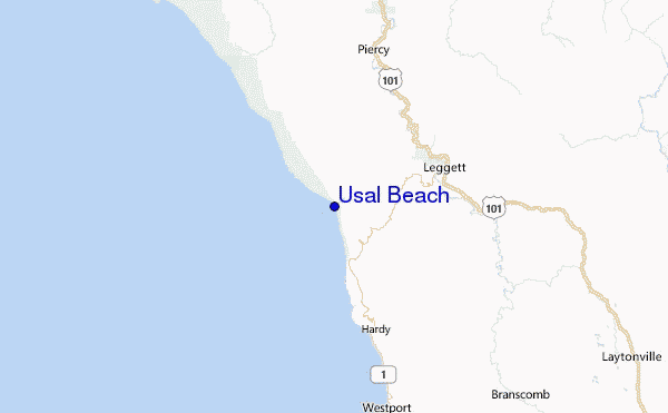 Usal Beach Location Map