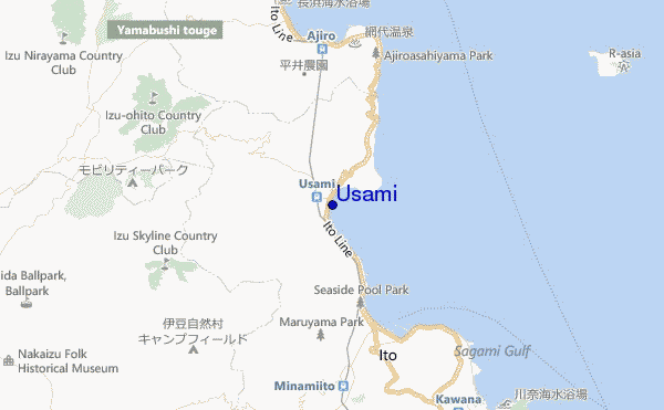 carte de localisation de Usami