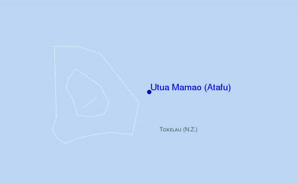 carte de localisation de Utua Mamao (Atafu)