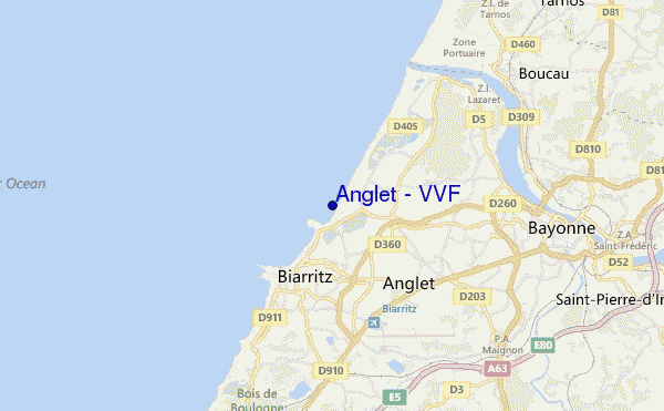 carte de localisation de Anglet - VVF