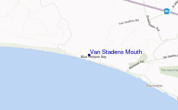 carte de localisation de Van Stadens Mouth