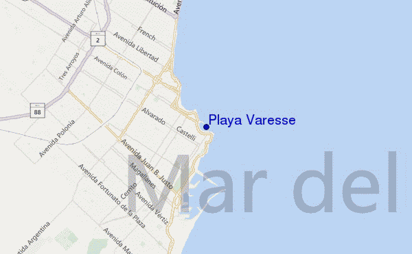 carte de localisation de Playa Varesse