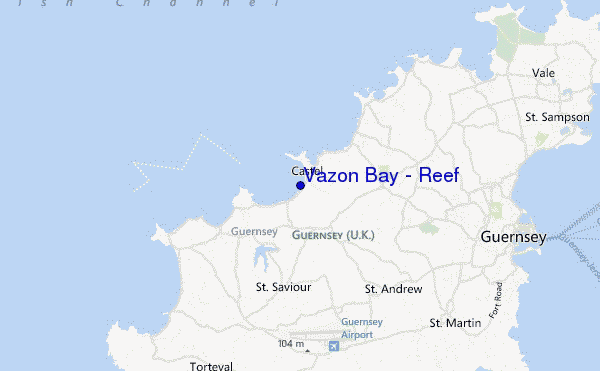 carte de localisation de Vazon Bay - Reef