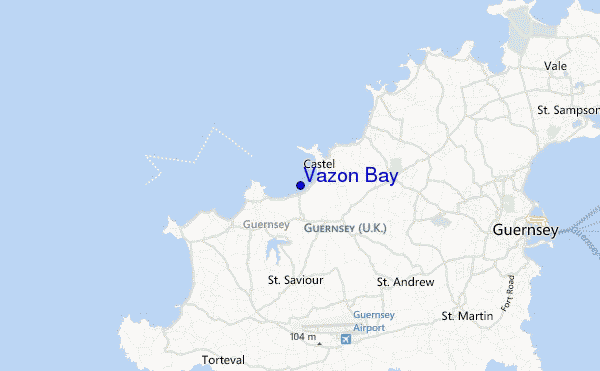 carte de localisation de Vazon Bay