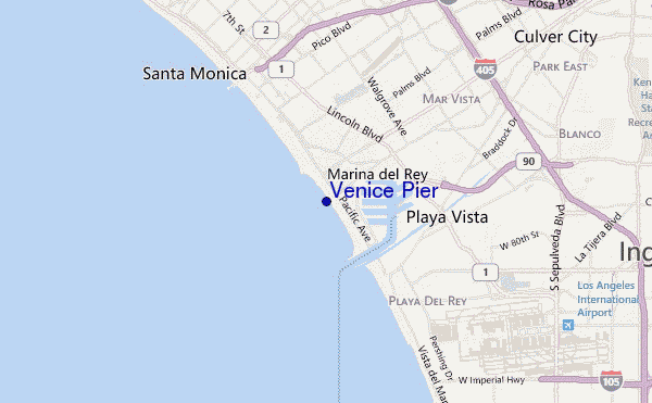 carte de localisation de Venice Pier
