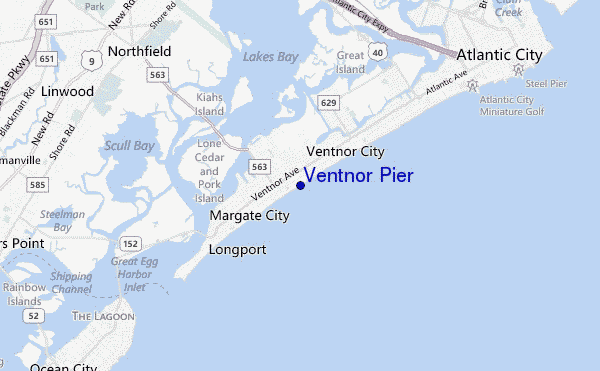 carte de localisation de Ventnor Pier