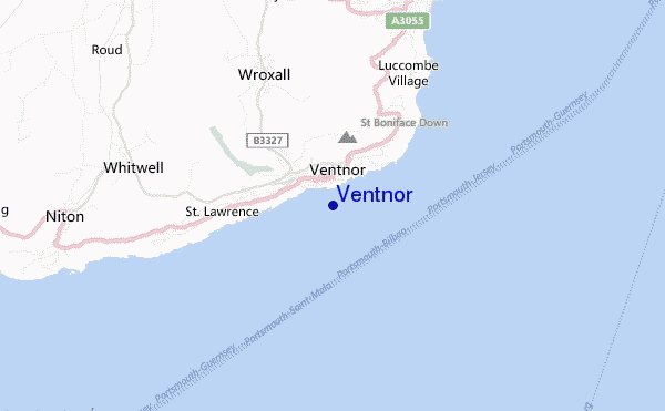 carte de localisation de Ventnor